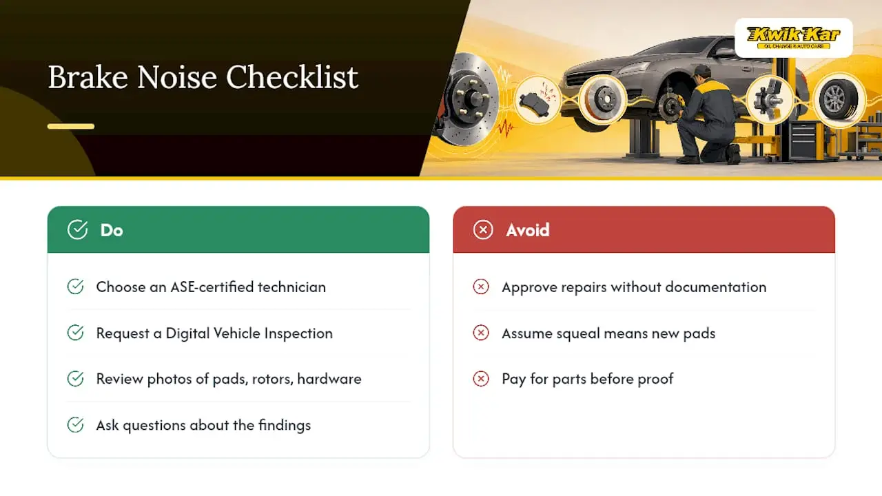 Why Trust Kwik Kar of Van Alstyne With Brake Noise Diagnosis? — overview diagram