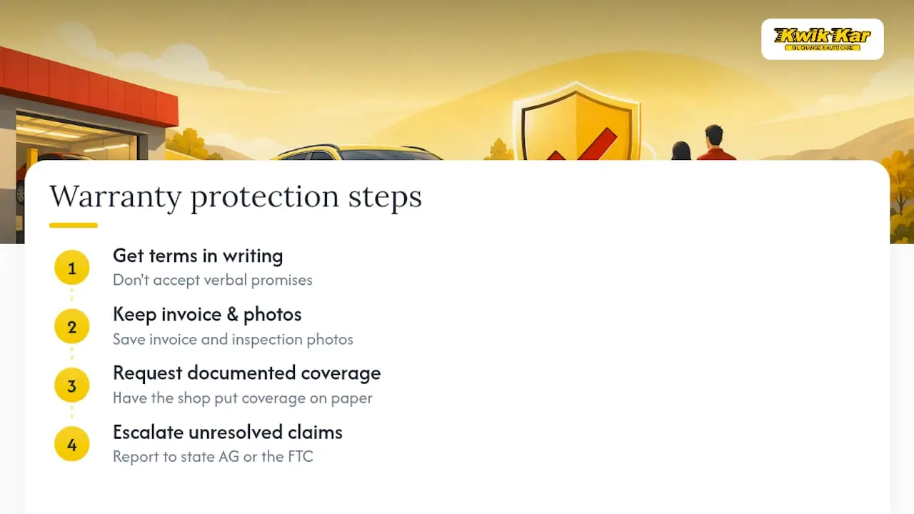 Four steps for documenting warranty protection