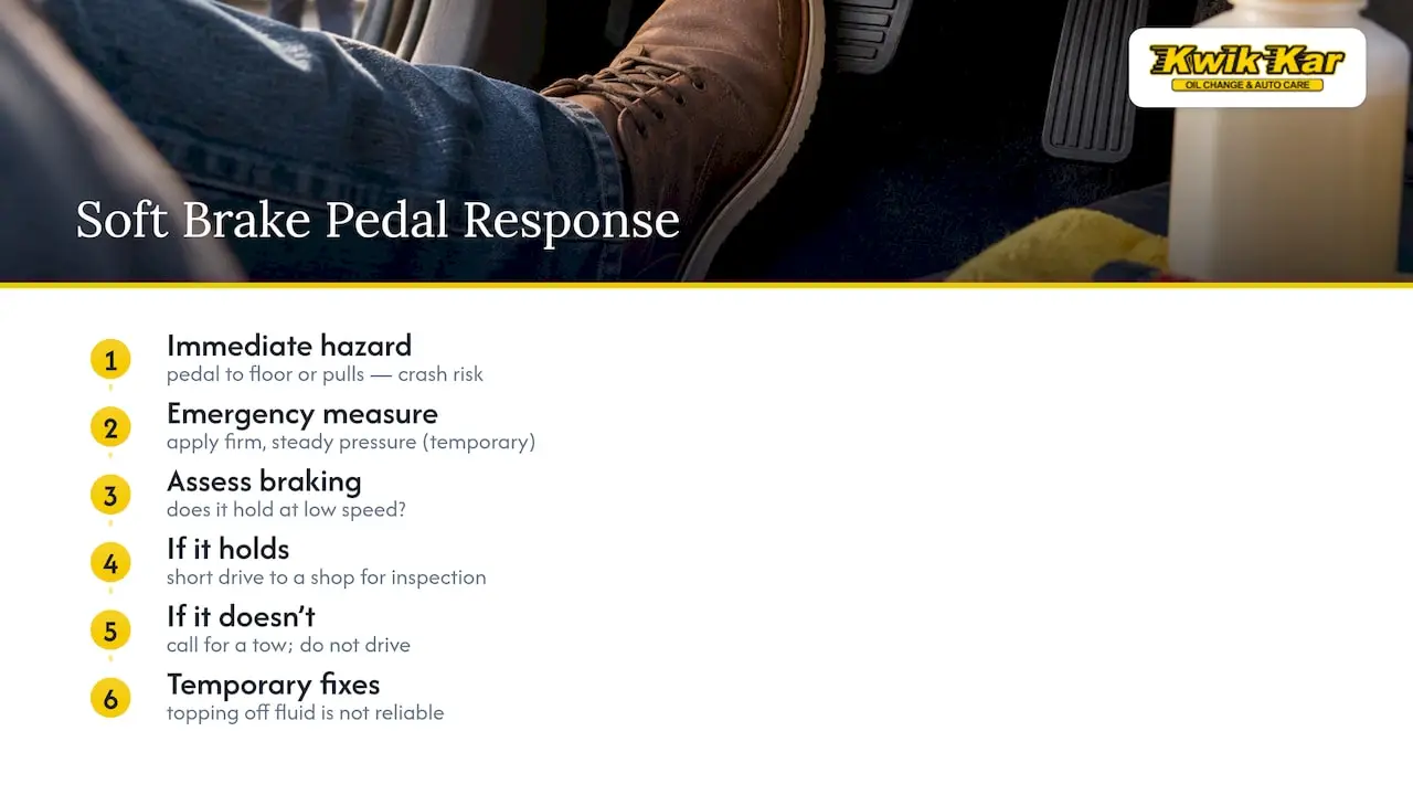 Is it safe to drive with a soft brake pedal? — overview diagram